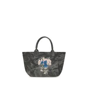 Ganni Gray Cotton Shoulder Women's Bag